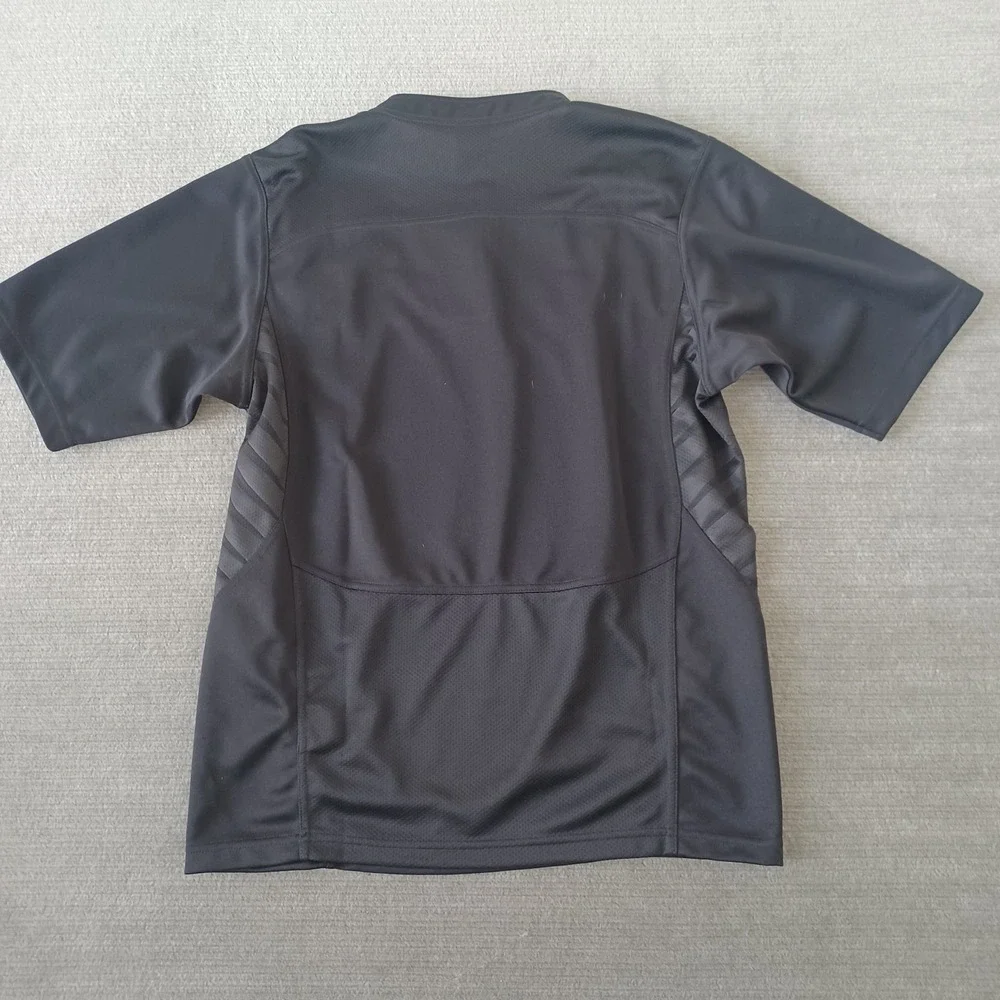 All Blacks New Zealand Adidas Rugby Jersey Men M Black Short Sleeve Stretch 2007